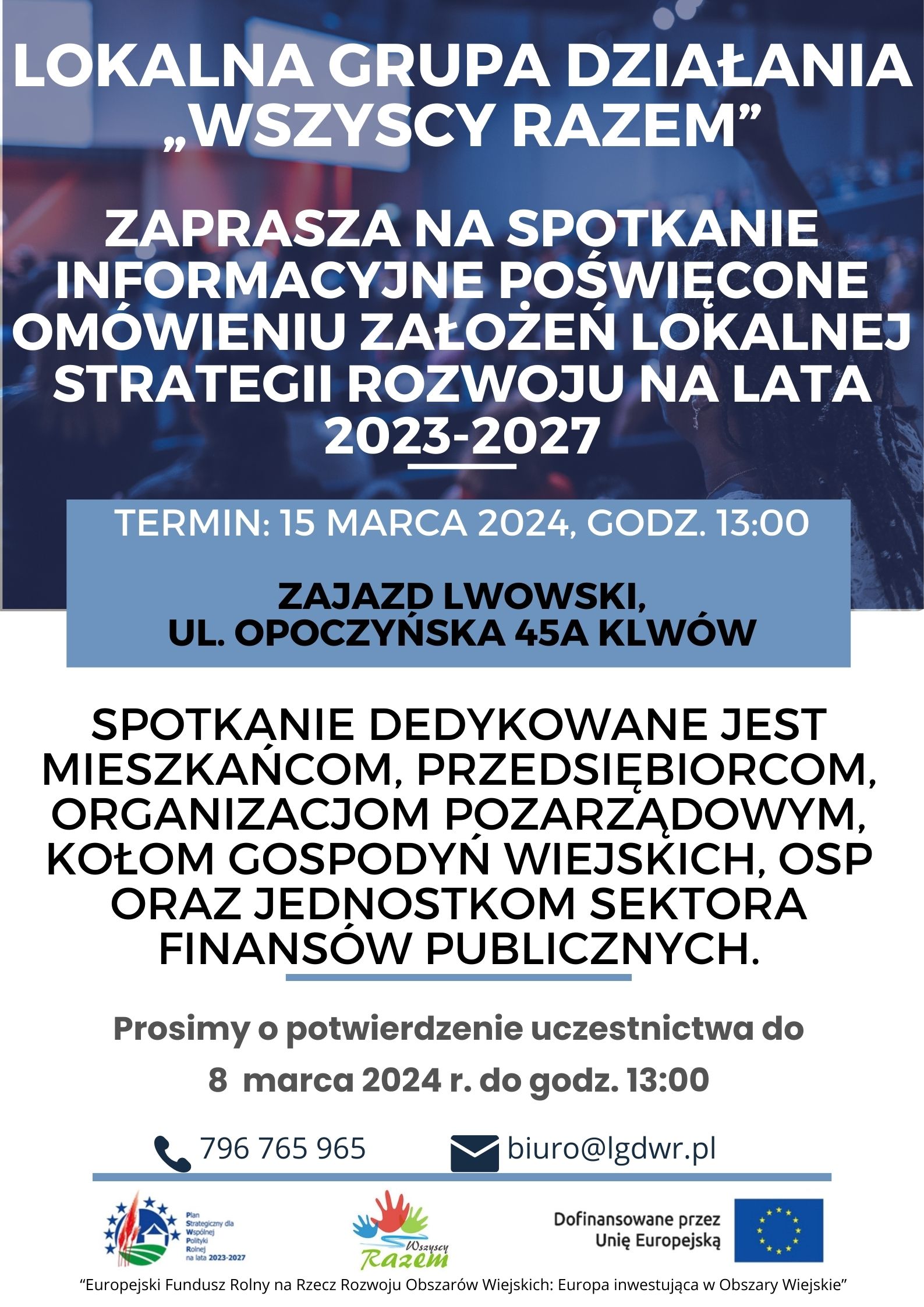 Plakat na spotkanie informacyjne