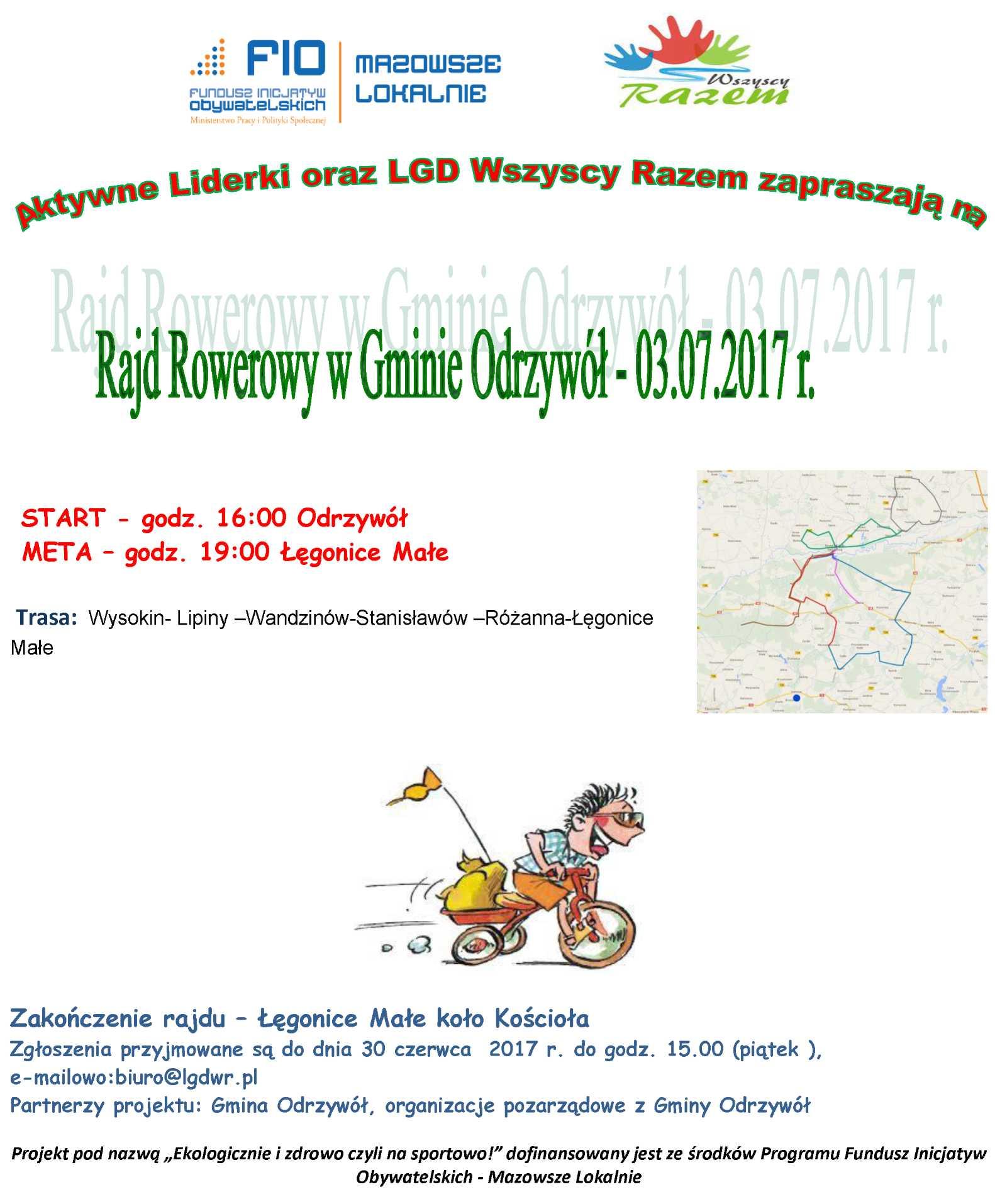 rajd rowerowy odrzywol